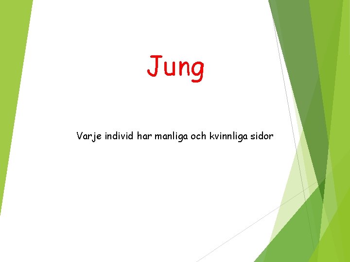 Jung Varje individ har manliga och kvinnliga sidor 