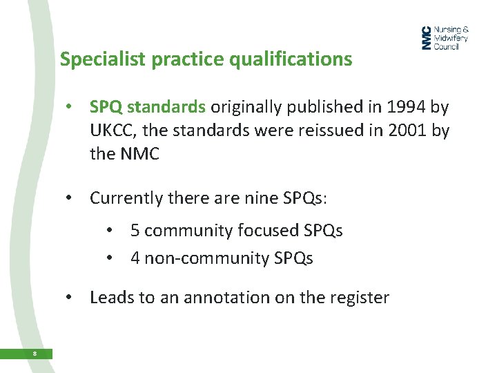 Spq Form Post registration standards review SPQ update October 2020