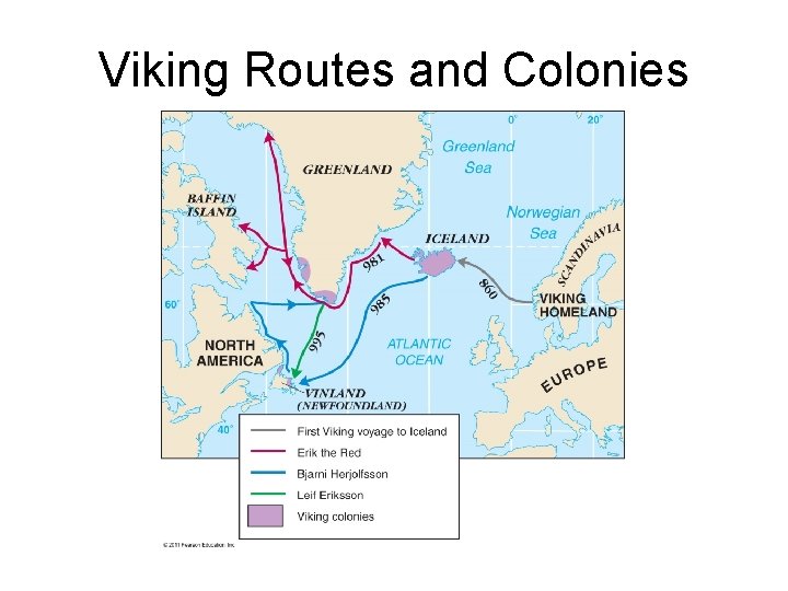 Viking Routes and Colonies 