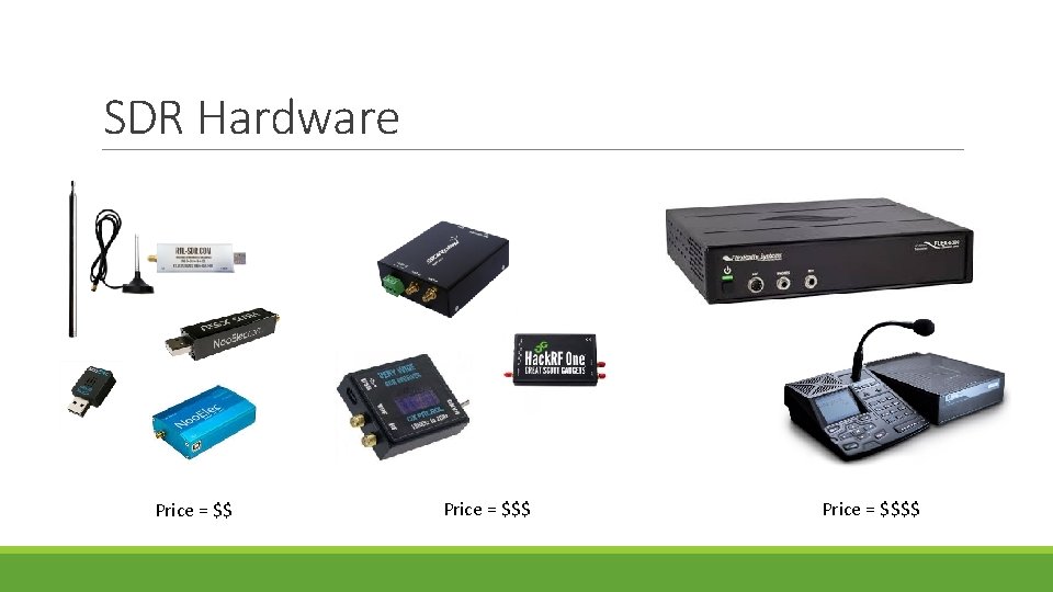 SDR Hardware Price = $$$$ 