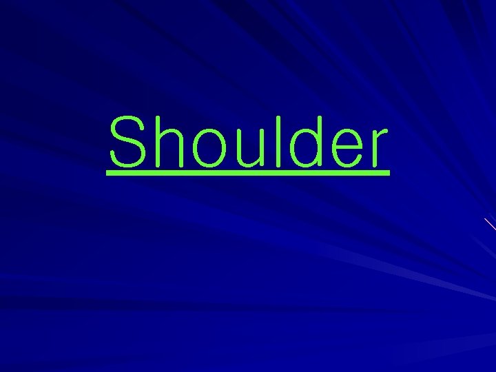 Shoulder 