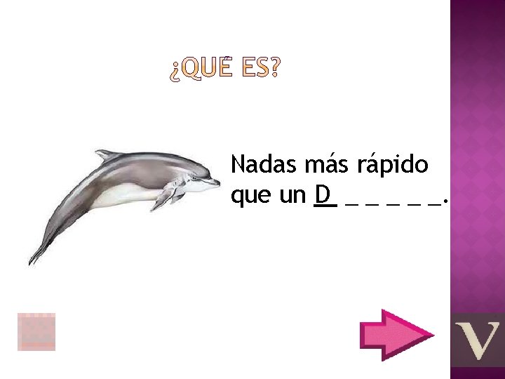 Nadas más rápido que un D _ _ _. 