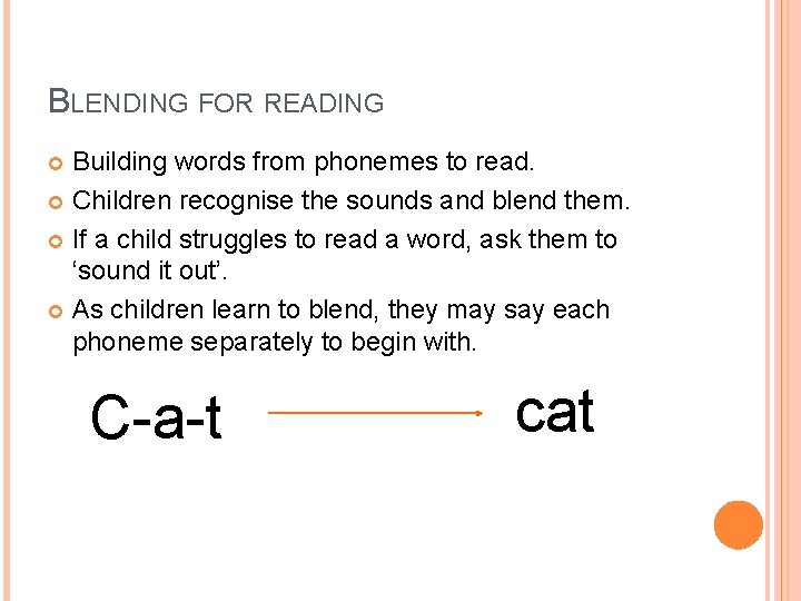 READ WRITE INC PHONICS In Foundation AIMS OF