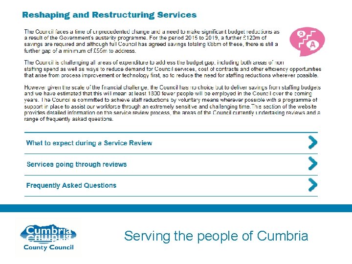 Serving the people of Cumbria 