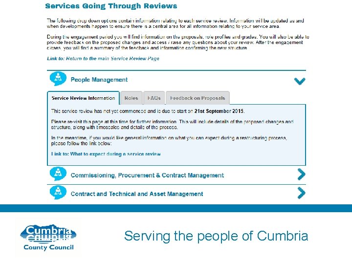 Serving the people of Cumbria 