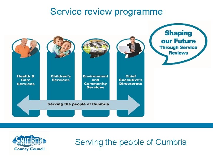 Service Review Methodology Service review programme Serving the people of Cumbria 