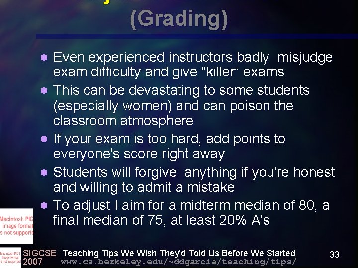 Adjust exam scores (Grading) l l l Even experienced instructors badly misjudge exam difficulty