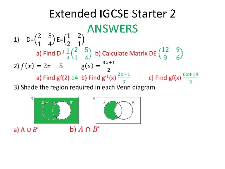  • Extended IGCSE Starter 2 ANSWERS 