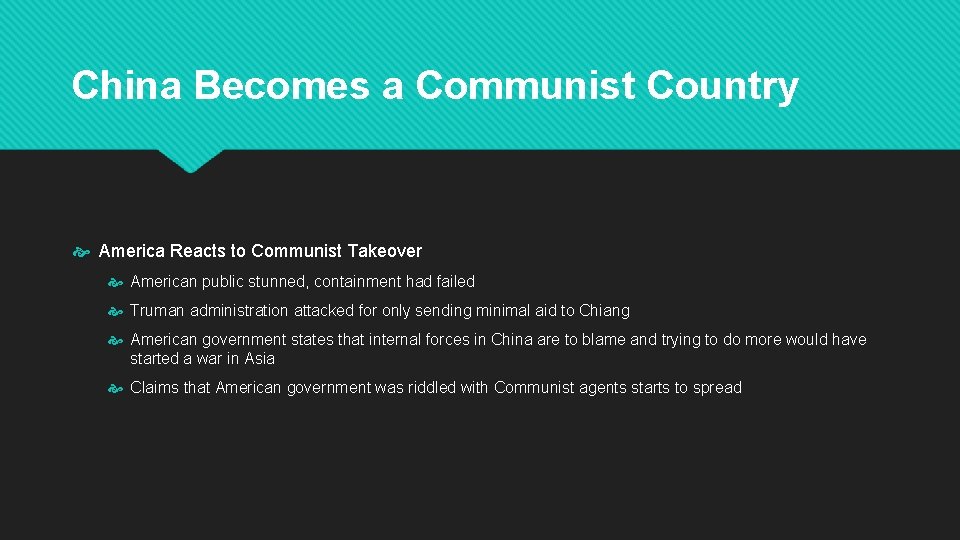 China Becomes a Communist Country America Reacts to Communist Takeover American public stunned, containment