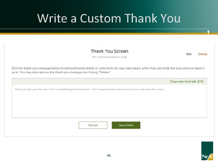 Write a Custom Thank You 46 