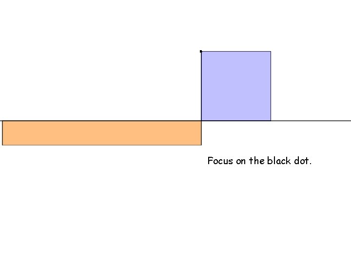 . Focus on the black dot. 