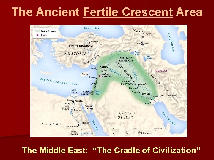 The Ancient Fertile Crescent Area The Middle East: “The Cradle of Civilization” 