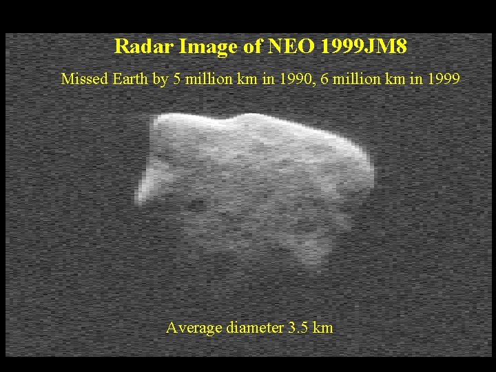 Radar Image of NEO 1999 JM 8 Missed Earth by 5 million km in