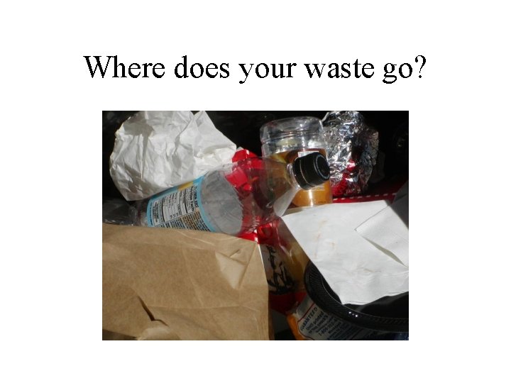 Where does your waste go? 