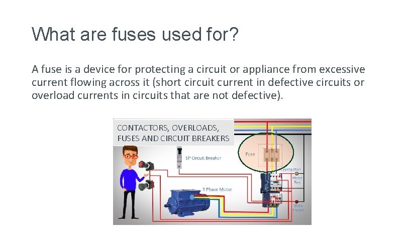 What are fuses used for? A fuse is a device for protecting a circuit