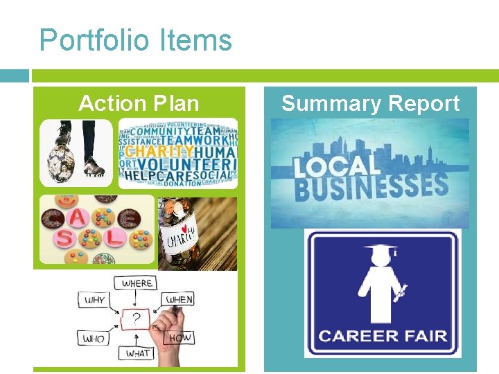 Portfolio Items Action Plan Summary Report 