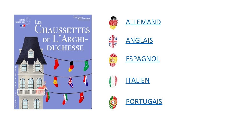 ALLEMAND ANGLAIS ESPAGNOL ITALIEN PORTUGAIS ALLEMAND ANGLAIS ESPAGNOL ITALIEN PORTUGAIS