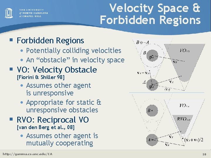 Velocity Space & Forbidden Regions § Forbidden Regions • Potentially colliding velocities • An