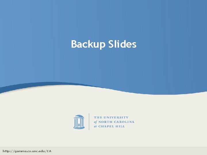 Backup Slides http: //gamma. cs. unc. edu/CA 