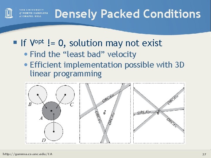 Densely Packed Conditions § If Vopt != 0, solution may not exist • Find