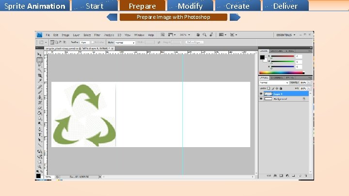 Sprite Animation Start Prepare Modify Prepare Image with Photoshop Create Deliver 