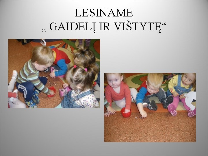 LESINAME „ GAIDELĮ IR VIŠTYTĘ“ 