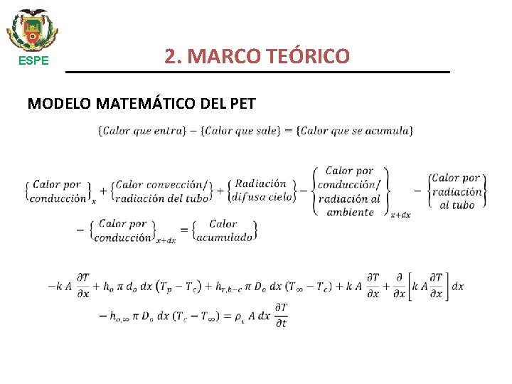 ESPE 2. MARCO TEÓRICO MODELO MATEMÁTICO DEL PET 