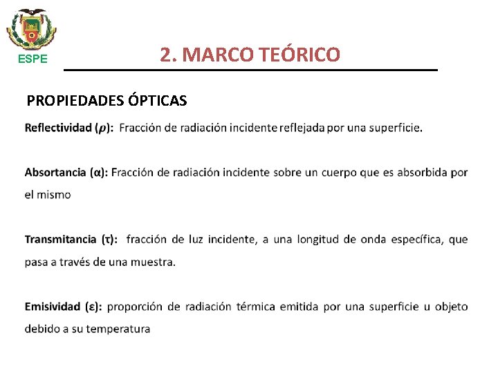 ESPE 2. MARCO TEÓRICO PROPIEDADES ÓPTICAS 