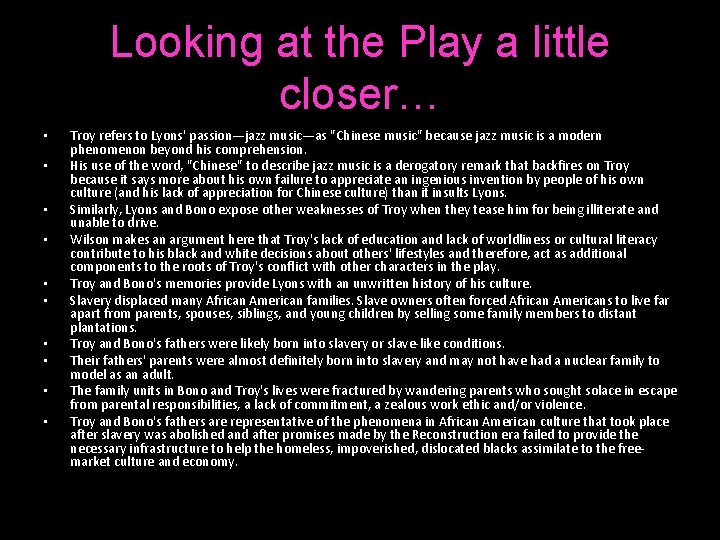 Looking at the Play a little closer… • • • Troy refers to Lyons'