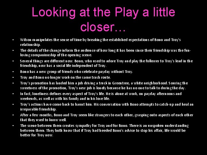 Looking at the Play a little closer… • • • Wilson manipulates the sense