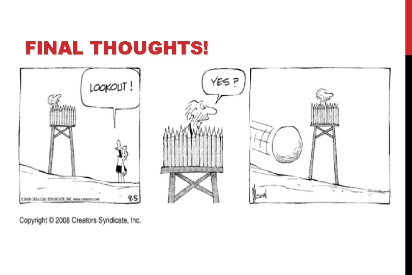 FINAL THOUGHTS! 