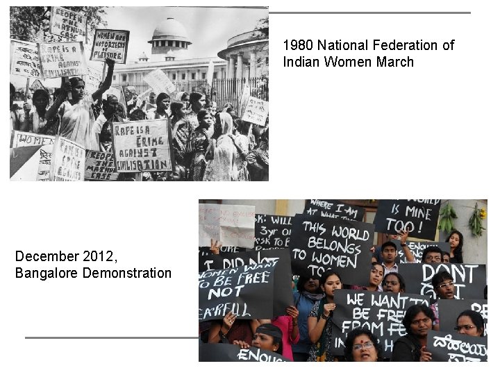 1980 National Federation of Indian Women March December 2012, Bangalore Demonstration 
