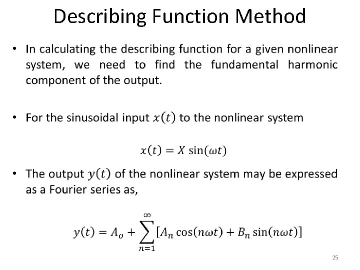 Describing Function Method • 25 