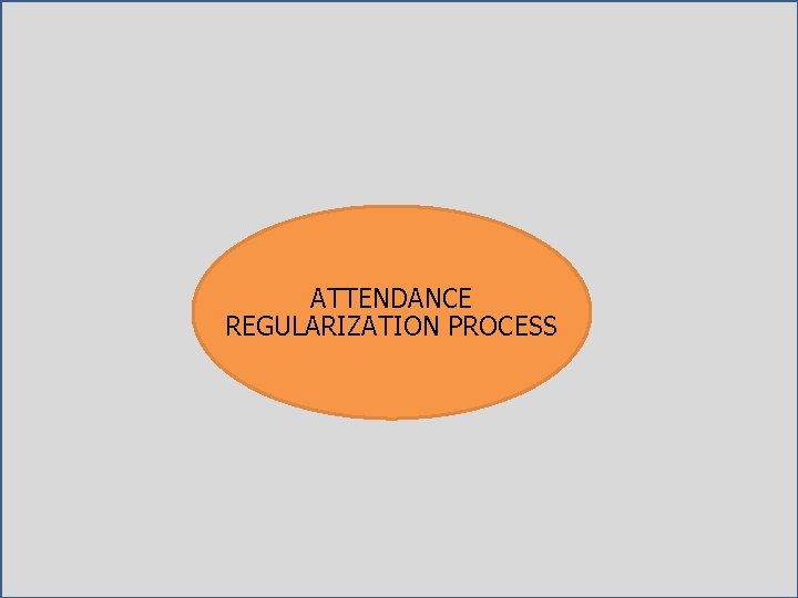 ATTENDANCE REGULARIZATION PROCESS 14 ATTENDANCE REGULARIZATION PROCESS 14