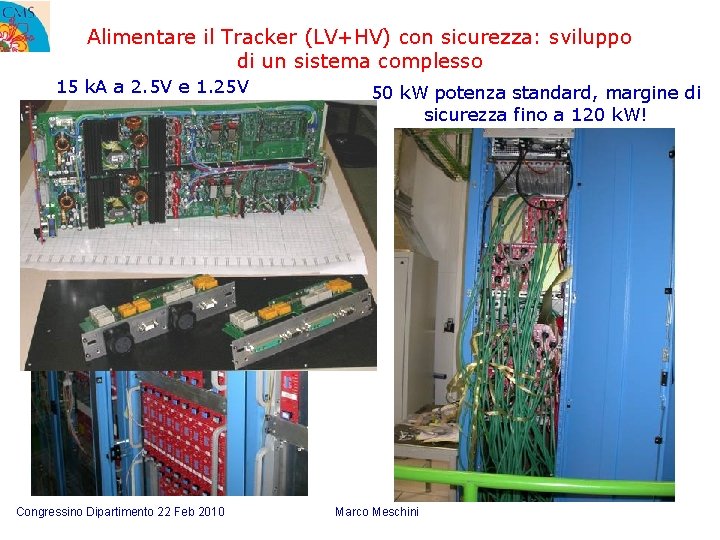 Alimentare il Tracker (LV+HV) con sicurezza: sviluppo di un sistema complesso 15 k. A