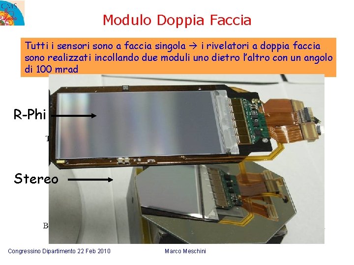 Modulo Doppia Faccia Tutti i sensori sono a faccia singola i rivelatori a doppia