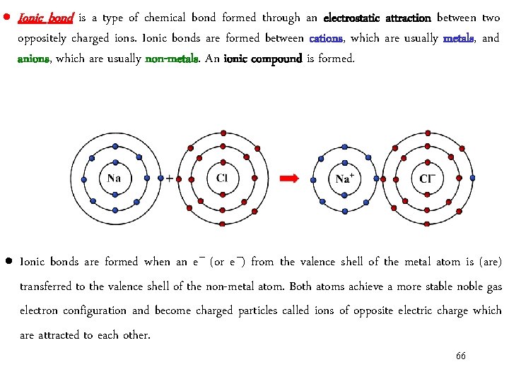 Ionic bond is a type of chemical bond formed through an electrostatic attraction Ionic bond is a type of chemical bond formed through an electrostatic attraction