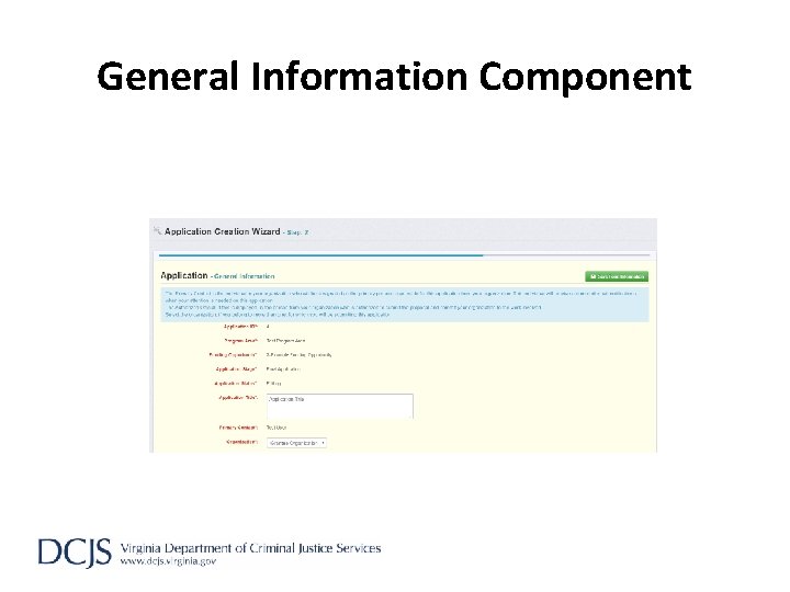 General Information Component 