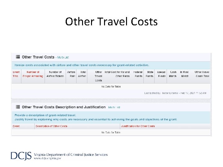 Other Travel Costs 