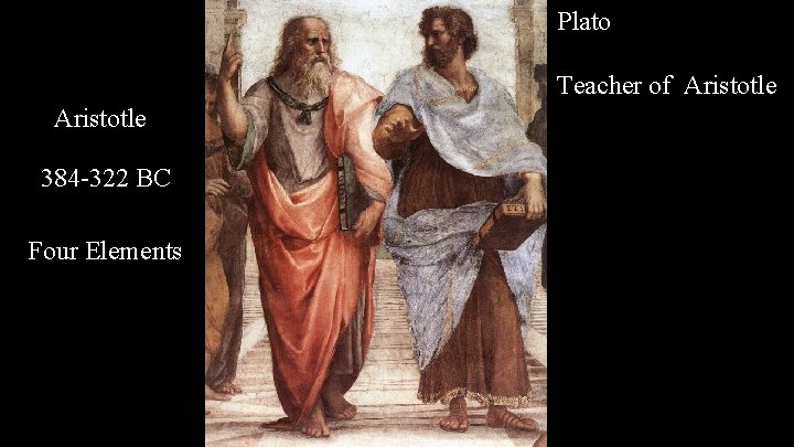Plato Teacher of Aristotle 384 -322 BC Four Elements 