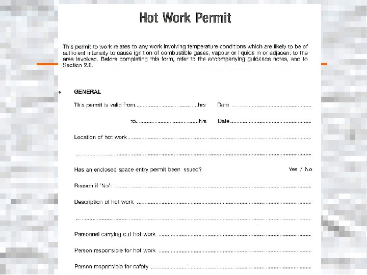 HOT WORK PERMIT 