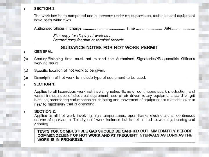 HOT WORK PERMIT 