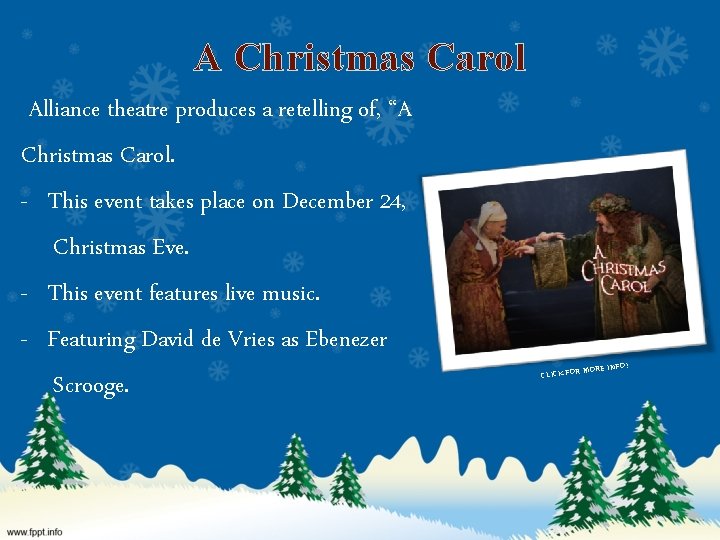 A Christmas Carol Alliance theatre produces a retelling of, “A Christmas Carol. - This