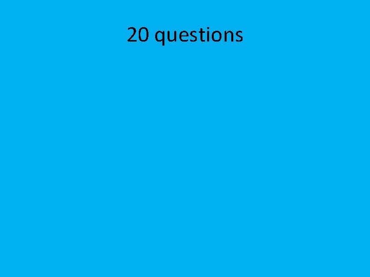 20 questions 