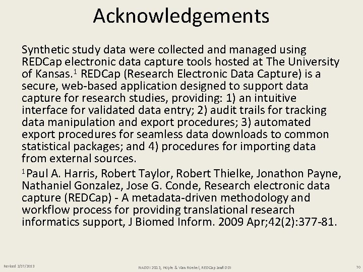 Acknowledgements Synthetic study data were collected and managed using REDCap electronic data capture tools