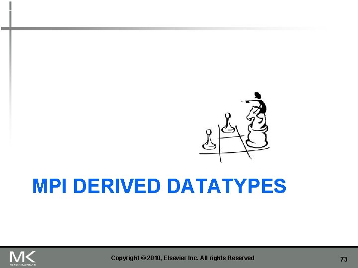MPI DERIVED DATATYPES Copyright © 2010, Elsevier Inc. All rights Reserved 73 
