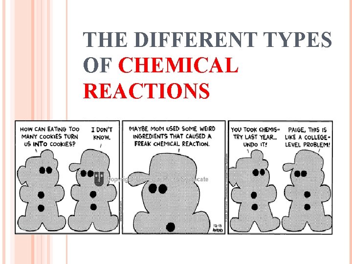 THE DIFFERENT TYPES OF CHEMICAL REACTIONS 