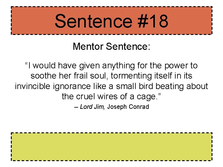 Sentence #18 Mentor Sentence: “I would have given anything for the power to soothe Sentence #18 Mentor Sentence: “I would have given anything for the power to soothe