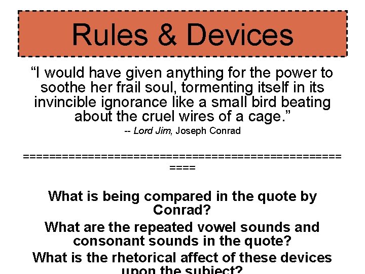 Rules & Devices “I would have given anything for the power to soothe her Rules & Devices “I would have given anything for the power to soothe her