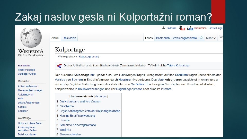 Zakaj naslov gesla ni Kolportažni roman? Zakaj naslov gesla ni Kolportažni roman?